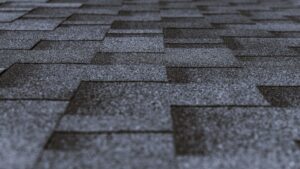 Close up shot of roof shingles