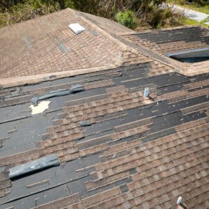 roof with missing shingles