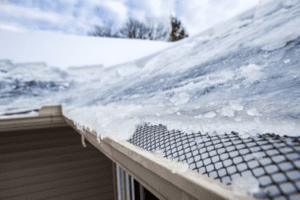ice dam on a roof